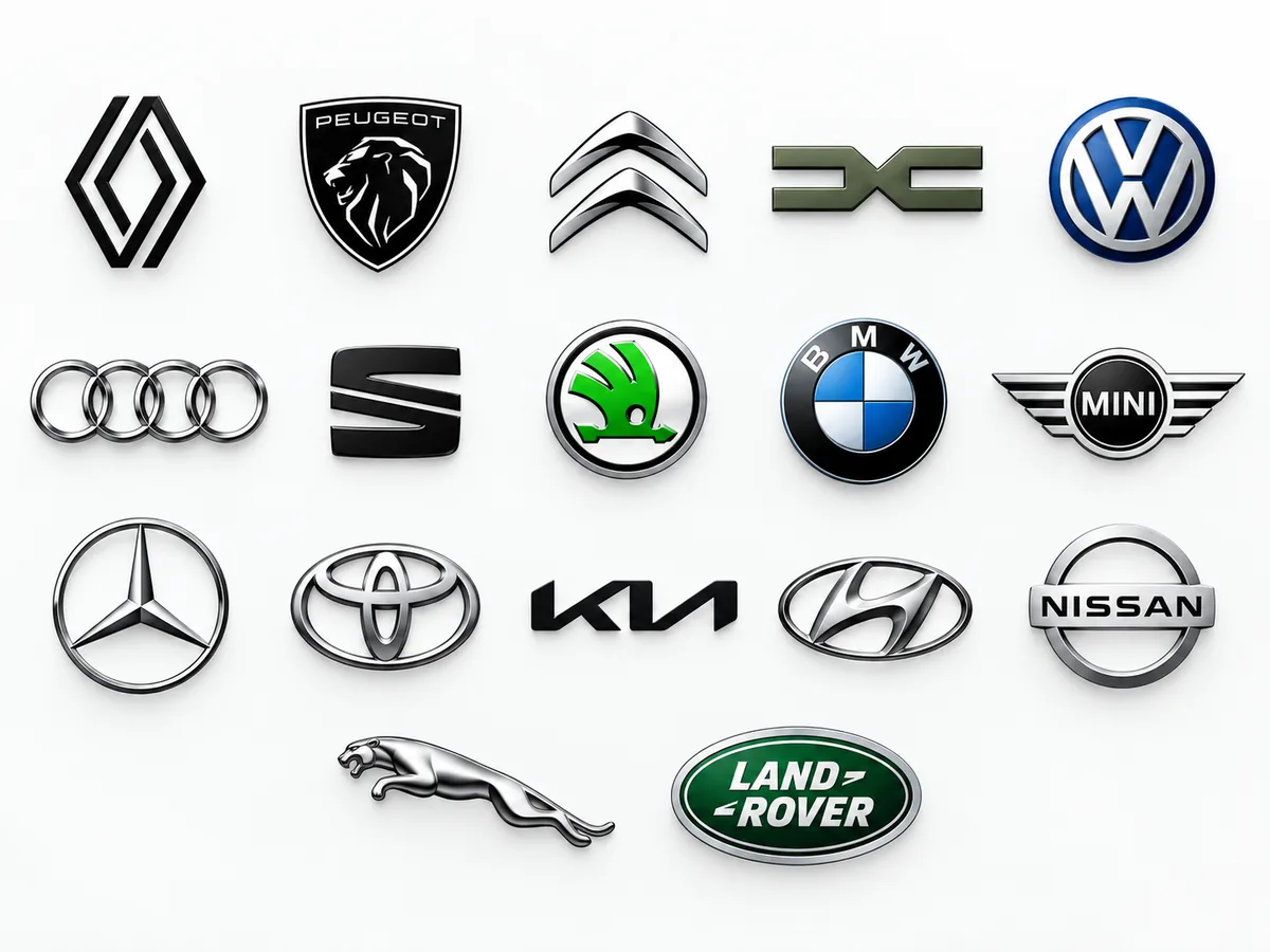Logos de marques automobiles prises en charge par AUTOTECH