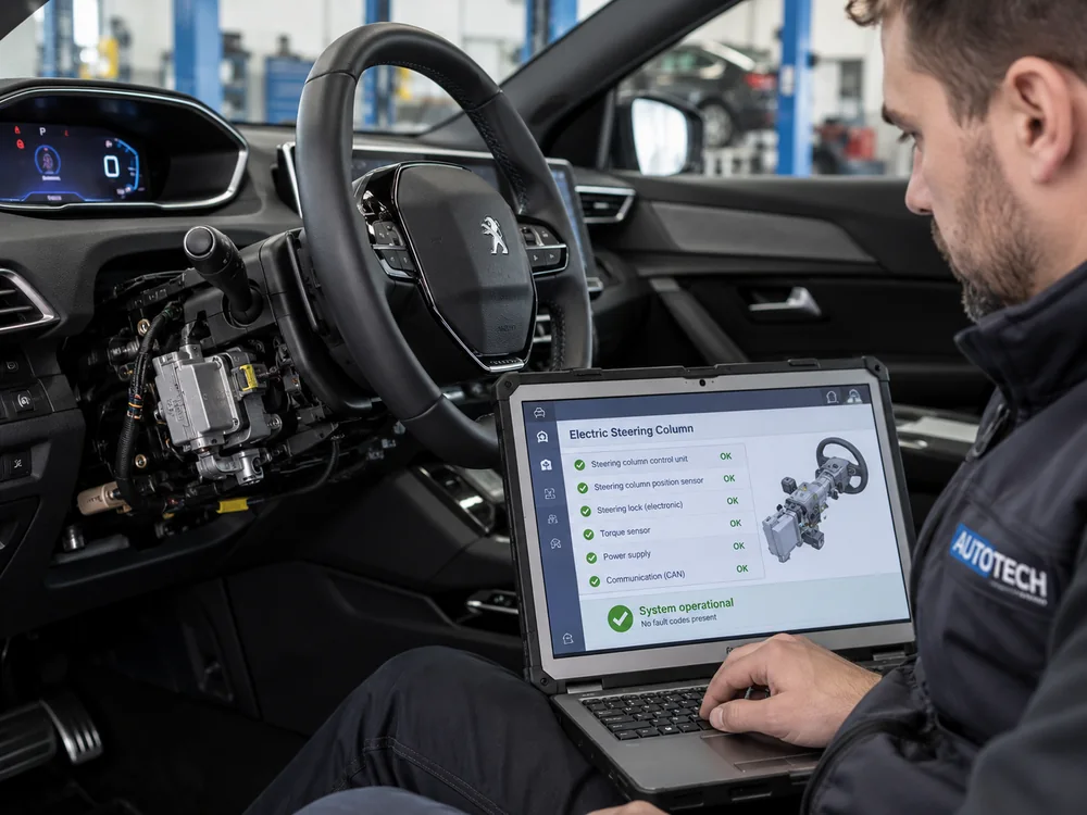 Diagnostic AUTOTECH d’une colonne de direction électrique