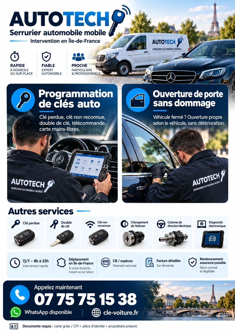 Service mobile AUTOTECH en Île-de-France